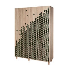 Vaatekaappi Kalune Design Wardrobe 863 (VI), 135 cm, vihreä/tammi hinta ja tiedot | Kaapit | hobbyhall.fi