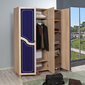 Vaatekaappi Kalune Design Wardrobe 863 (VI), 135 cm, tammi/tummansininen hinta ja tiedot | Kaapit | hobbyhall.fi