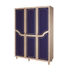 Vaatekaappi Kalune Design Wardrobe 863 (VI), 135 cm, tammi/tummansininen hinta ja tiedot | Kaapit | hobbyhall.fi