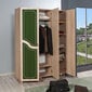 Vaatekaappi Kalune Design Wardrobe 863 (I), 135 cm, tammi/tummanvihreä hinta ja tiedot | Kaapit | hobbyhall.fi