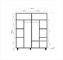 Vaatekaappi Kalune Design Wardrobe 863 (II), 180 cm, tammi/vihreä hinta ja tiedot | Kaapit | hobbyhall.fi