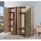 Vaatekaappi Kalune Design Wardrobe 863 (II), 180 cm, tammi/vihreä hinta ja tiedot | Kaapit | hobbyhall.fi