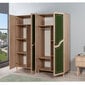 Vaatekaappi Kalune Design Wardrobe 863 (II), 180 cm, tammi/vihreä hinta ja tiedot | Kaapit | hobbyhall.fi