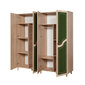 Vaatekaappi Kalune Design Wardrobe 863 (II), 180 cm, tammi/vihreä hinta ja tiedot | Kaapit | hobbyhall.fi