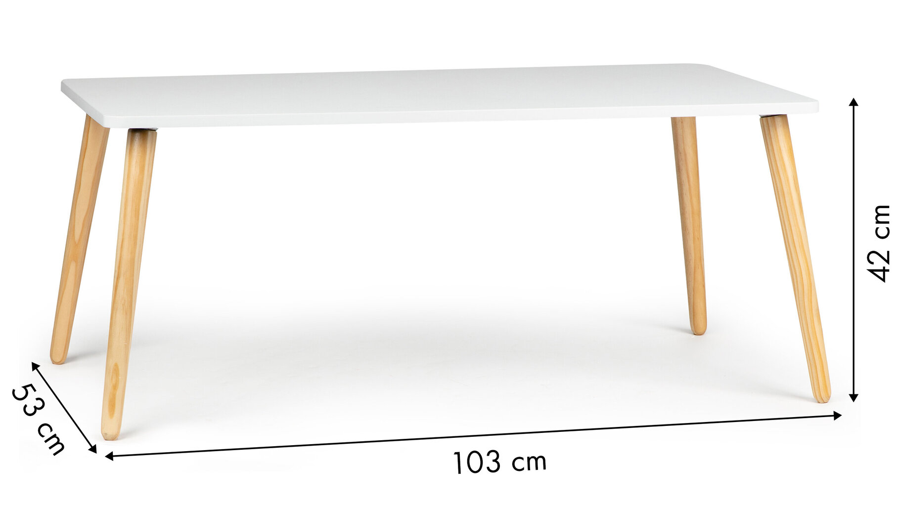 Moderni skandinaavinen sohvapöytä, 100 cm hinta ja tiedot | Ruokapöydät | hobbyhall.fi
