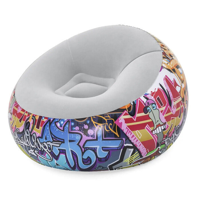 Ilmatäytteinen tuoli 112x112x66cm Bestway Inflate-A-Chair Graffi hinta ja tiedot | Puhallettavat vesilelut ja uima-asusteet | hobbyhall.fi