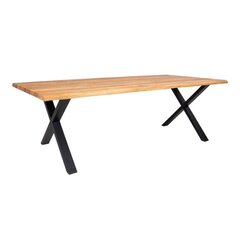 Ruokapöytä Toulon, 240x95x76 cm, ruskea/musta hinta ja tiedot | Ruokapöydät | hobbyhall.fi
