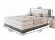 Lova SalesFever Bed, 200x200 cm, balta/pilka hinta ja tiedot | Sängyt | hobbyhall.fi