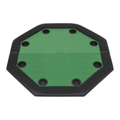 vidaXL Taitettava pokeripöytä 8 pelaajalle kahdeksankulmainen vihreä hinta ja tiedot | Korttipelit, pokeri | hobbyhall.fi