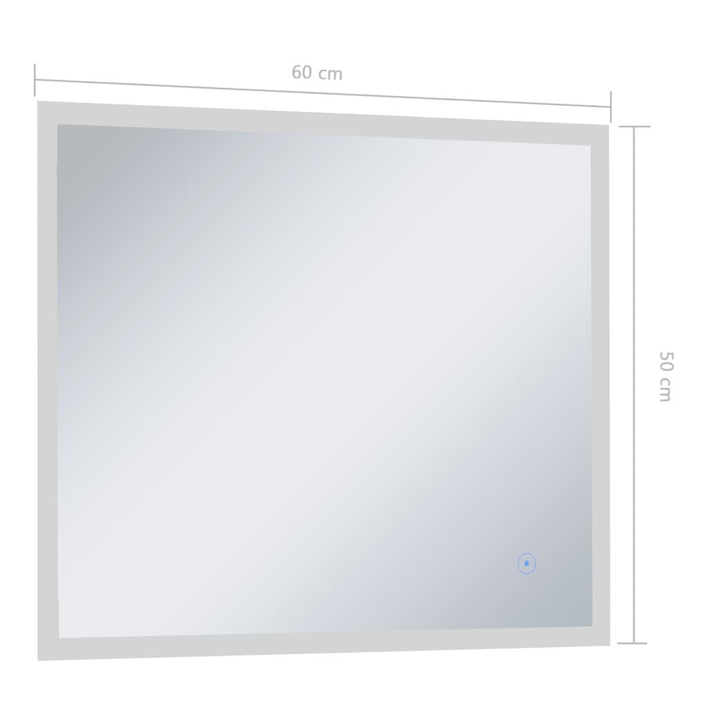 vidaXL Kylpyhuoneen LED-seinäpeili kosketussensorilla 60x50 cm hinta ja tiedot | Peilit | hobbyhall.fi