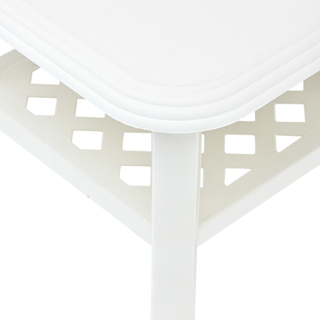 vidaXL Sohvapöytä valkoinen 90x60x46 cm muovi hinta ja tiedot | Sohvapöydät | hobbyhall.fi