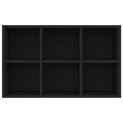 vidaXL Kirjahylly/senkki musta 66x30x98 cm lastulevy hinta ja tiedot | Hyllyt | hobbyhall.fi