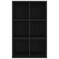 vidaXL Kirjahylly/senkki musta 66x30x98 cm lastulevy hinta ja tiedot | Hyllyt | hobbyhall.fi