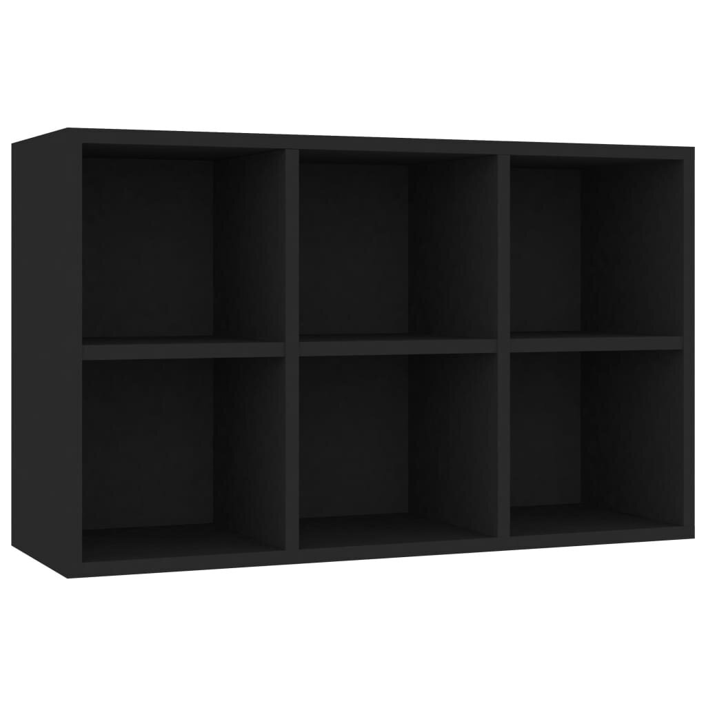 vidaXL Kirjahylly/senkki musta 66x30x98 cm lastulevy hinta ja tiedot | Hyllyt | hobbyhall.fi