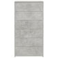 vidaXL Lipasto 6 vetolaatikolla betoninharmaa 50x34x96 cm lastulevy hinta ja tiedot | Olohuoneen kaapit ja lipastot | hobbyhall.fi