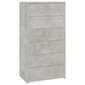 vidaXL Lipasto 6 vetolaatikolla betoninharmaa 50x34x96 cm lastulevy hinta ja tiedot | Olohuoneen kaapit ja lipastot | hobbyhall.fi