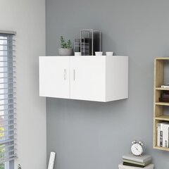 vidaXL Seinäkaappi valkoinen 80x39x40 cm lastulevy hinta ja tiedot | Olohuoneen kaapit ja lipastot | hobbyhall.fi