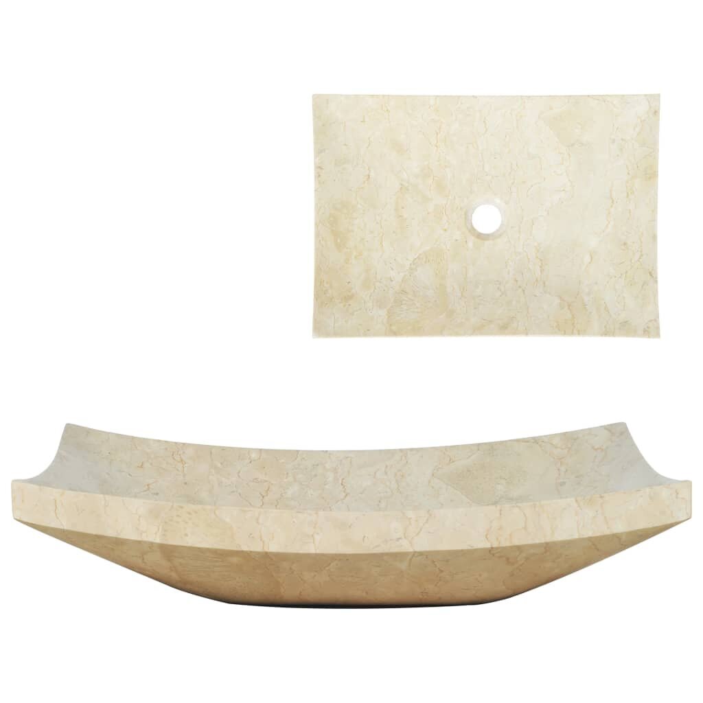 vidaXL Pesuallas marmori 50x35x12 cm kerma hinta ja tiedot | Pesualtaat | hobbyhall.fi