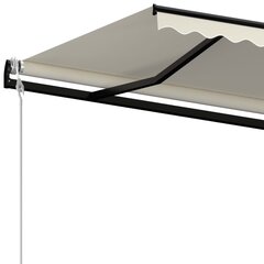 vidaXL Automaattisesti sisäänkelattava markiisi 400x350 cm kerma hinta ja tiedot | Aurinkovarjot ja markiisit | hobbyhall.fi