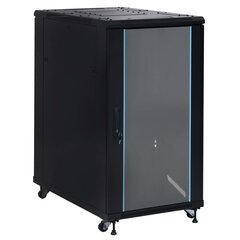 vidaXL 22U Verkkolaitekaappi kääntyvät jalat 19" IP20 1050x600x1170 mm hinta ja tiedot | Kassakaapit | hobbyhall.fi