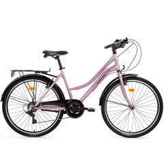 Kaupunkipyörä Bisan 28 Smile (PR10010347) vaaleanpunainen/hopea (18) hinta ja tiedot | Polkupyörät | hobbyhall.fi