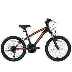 Lasten pyörä Bisan 24 KDX2900 VB (PR10010462) musta/oranssi hinta ja tiedot | Polkupyörät | hobbyhall.fi