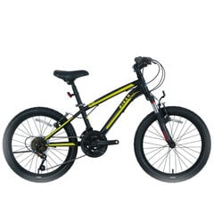 Lasten pyörä Bisan 20 KDS2750 VB (PR10010394) musta/keltainen hinta ja tiedot | Polkupyörät | hobbyhall.fi