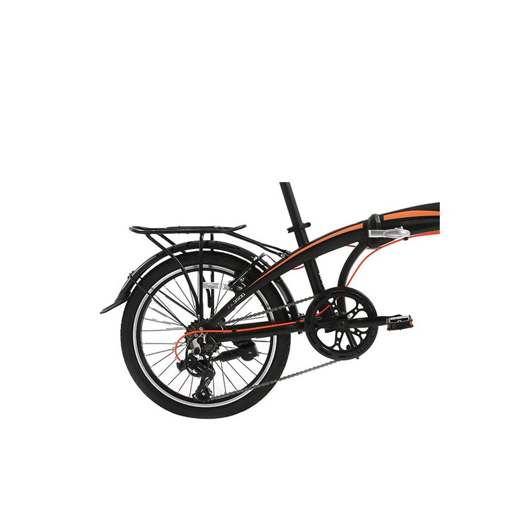 Taitettava pyörä Bisan 20 FX3500 TRN (PR10010251) musta/oranssi hinta ja tiedot | Polkupyörät | hobbyhall.fi