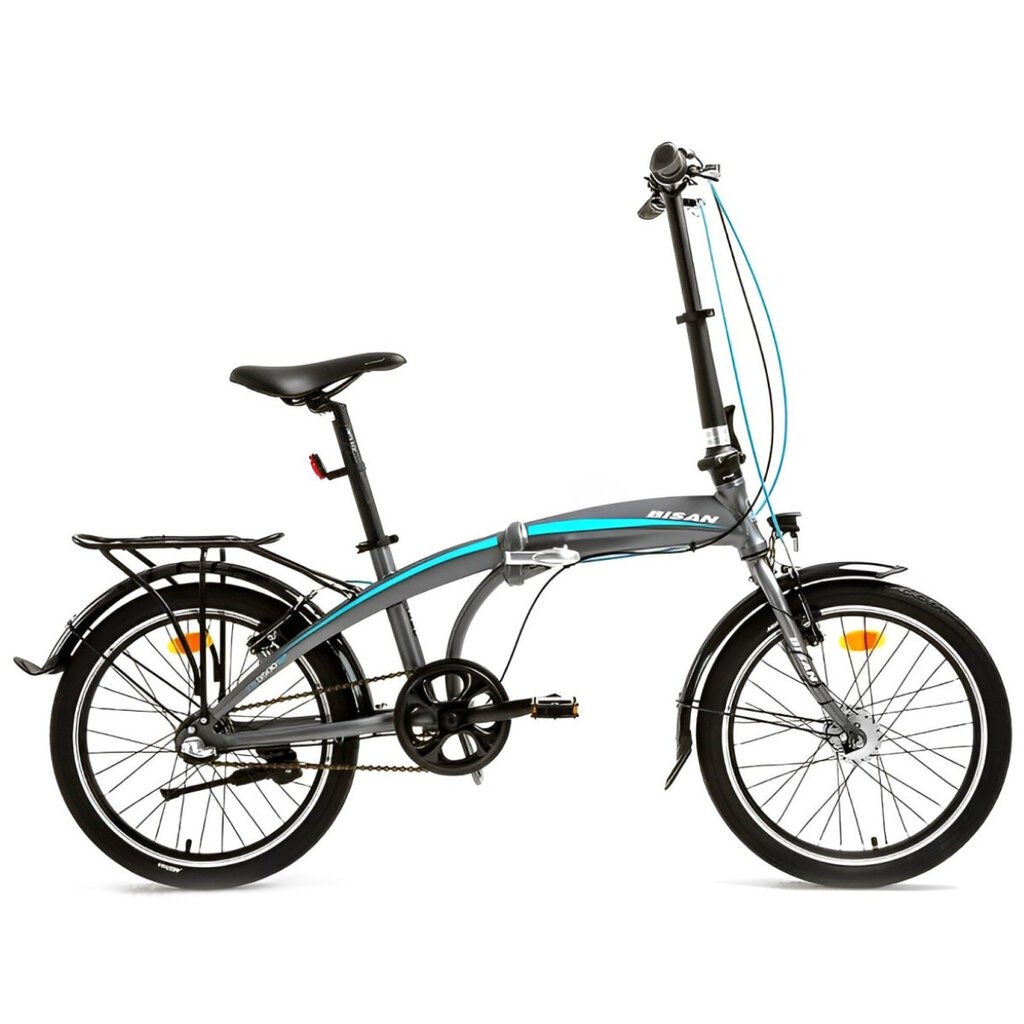 Taitettava pyörä Bisan 20 FX3500 NX3 (PR10010408) harmaa/sininen hinta ja tiedot | Polkupyörät | hobbyhall.fi