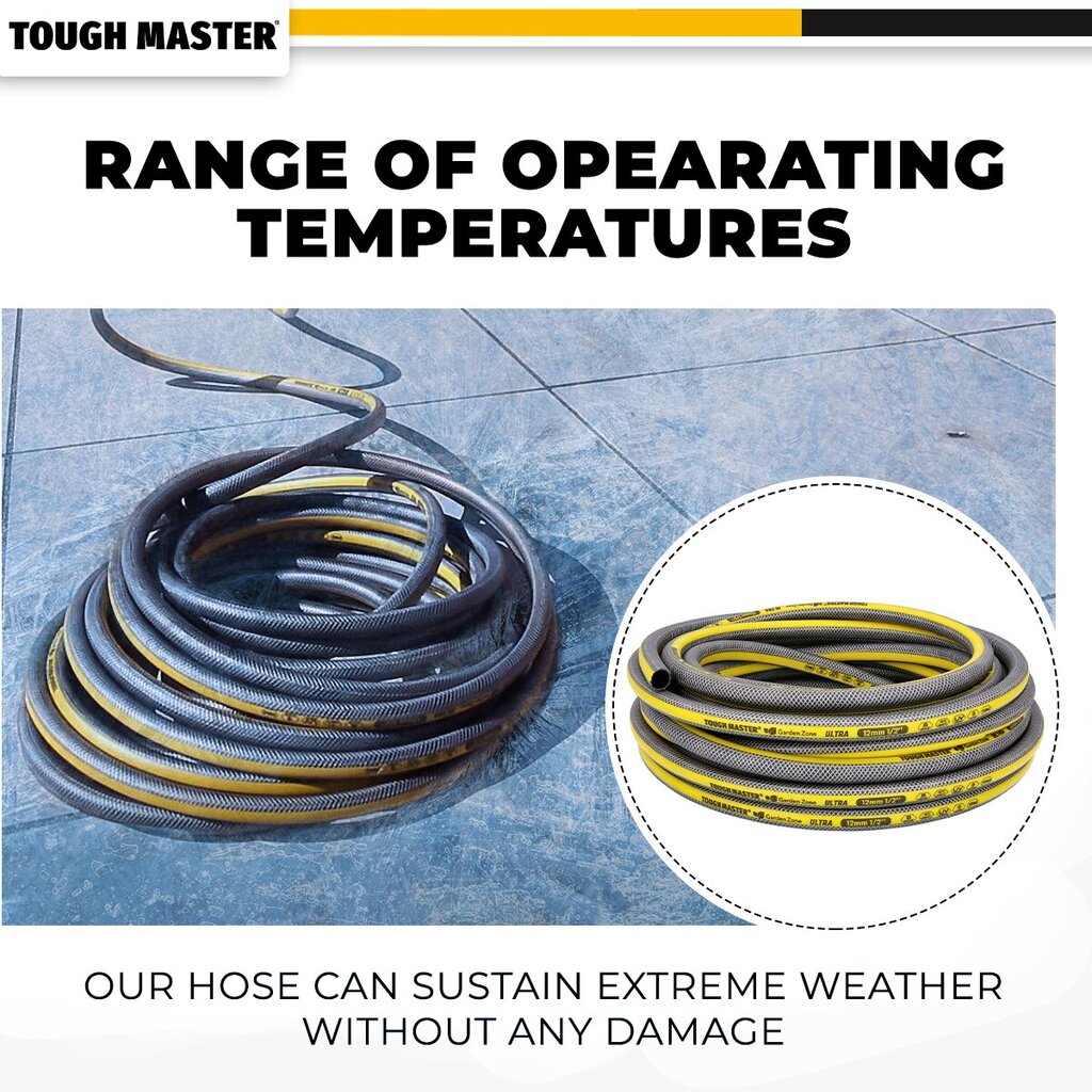 Vahvistettu puutarhaletku 15m (-5°C / +65°C), Tough Master ® TM-GH315 hinta ja tiedot | Puutarhaletkut, kastelukannut ja muut kastelutarvikkeet | hobbyhall.fi