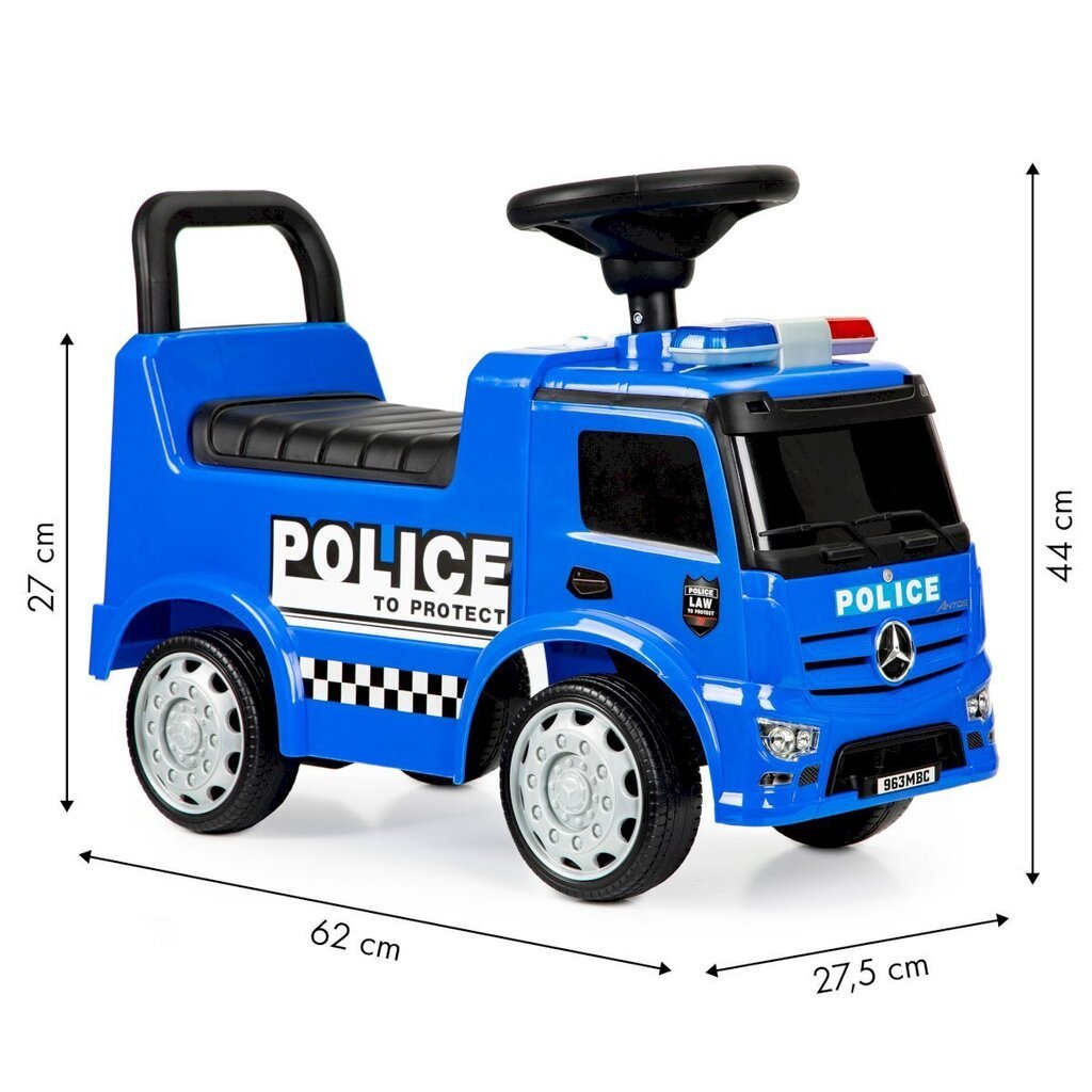 Leluauto, Mercedes Police, sininen hinta ja tiedot | Vauvan lelut | hobbyhall.fi