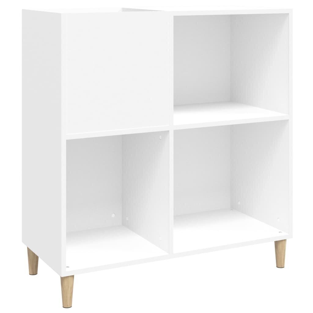 vidaXL LP-levyjen säilytyskaappi valkoinen 84,5x38x89 cm tekninen puu hinta ja tiedot | Kaapit | hobbyhall.fi