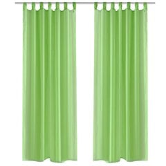 Omenanvihreät Sheer Verhot 140 x 175 cm 2 kpl hinta ja tiedot | Verhot | hobbyhall.fi