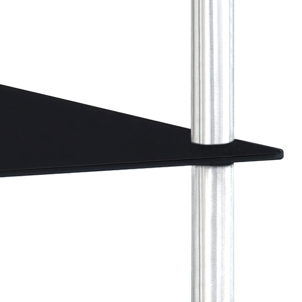 vidaXL 3-kerroksinen hylly musta 40x40x67 cm karkaistu lasi hinta ja tiedot | Hyllyt | hobbyhall.fi