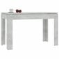 vidaXL Ruokapöytä betoninharmaa 120x60x76 cm lastulevy hinta ja tiedot | Ruokapöydät | hobbyhall.fi