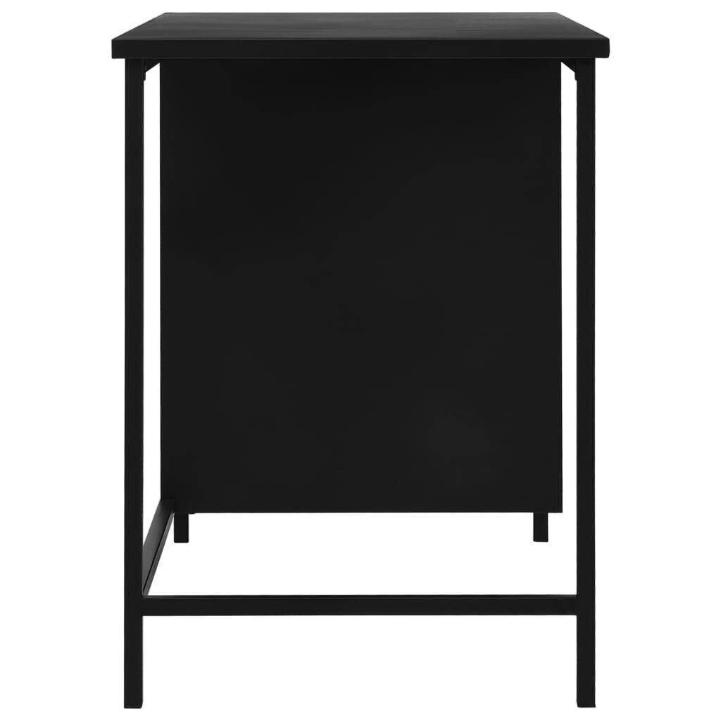 vidaXL Työpöytä laatikoilla teollinen musta 120x55x75 cm teräs hinta ja tiedot | Tietokonepöydät ja työpöydät | hobbyhall.fi