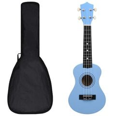 vidaXL Sopraano ukulelesarja laukulla lapsille vaaleansininen 21" hinta ja tiedot | Kitarat | hobbyhall.fi