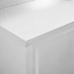 vidaXL Keittiön työpöydät liukuovet 2 kpl 240x50x(95-97)cm ruost teräs hinta ja tiedot | Keittiön kaapit | hobbyhall.fi