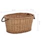 vidaXL Polttopuukori kantokahvoilla 58x42x29 cm luonnollinen paju hinta ja tiedot | Takka- ja uunitarvikkeet | hobbyhall.fi