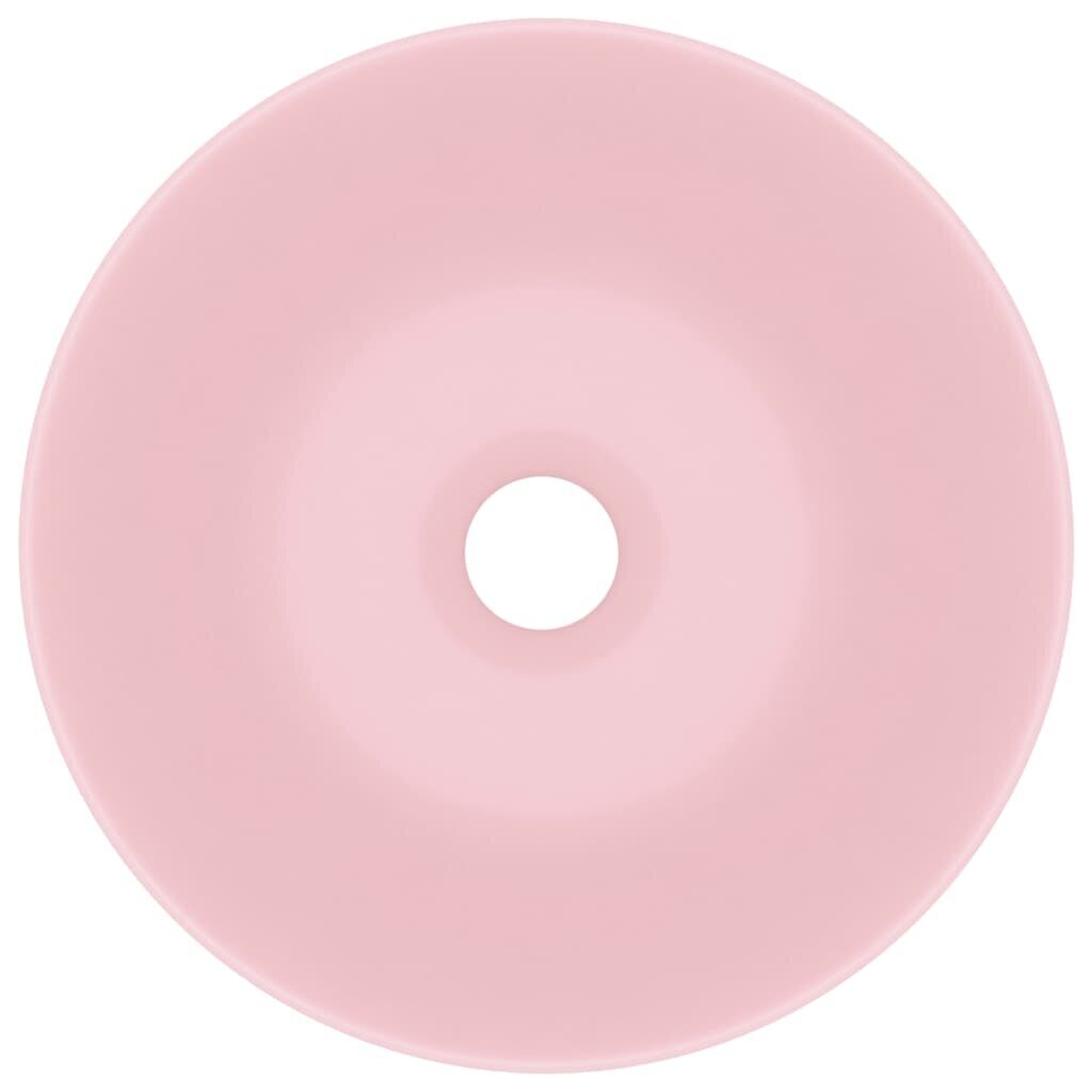 vidaXL Kylpyhuoneen pesuallas keraaminen pinkki pyöreä hinta ja tiedot | Pesualtaat | hobbyhall.fi