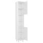 vidaXL Kylpyhuonekaappi korkeakiilto valkoinen 30x30x179 cm lastulevy hinta ja tiedot | Kylpyhuonekaapit | hobbyhall.fi