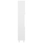 vidaXL Kylpyhuonekaappi korkeakiilto valkoinen 30x30x179 cm lastulevy hinta ja tiedot | Kylpyhuonekaapit | hobbyhall.fi