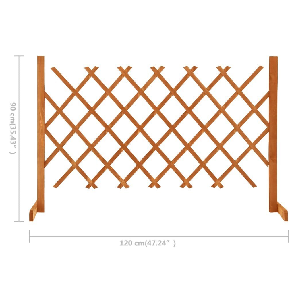 vidaXL Puutarhan säleikköaita oranssi 120x90 cm täysi kuusi hinta ja tiedot | Aidat ja tarvikkeet | hobbyhall.fi