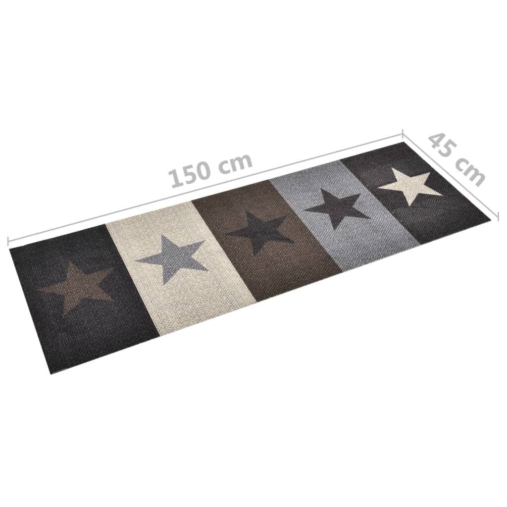 vidaXL Keittiön pestävä lattiamatto Stars 45x150 cm hinta ja tiedot | Isot matot | hobbyhall.fi