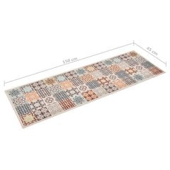 vidaXL Keittiön matto pestävä mosaiikki väri 45x150 cm hinta ja tiedot | Isot matot | hobbyhall.fi