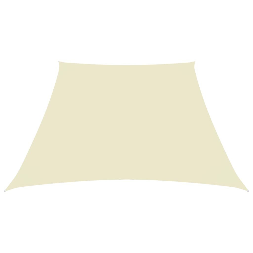 vidaXL Aurinkopurje Oxford-kangas puolisuunnikas 2/4x3 m kerma hinta ja tiedot | Aurinkovarjot ja markiisit | hobbyhall.fi