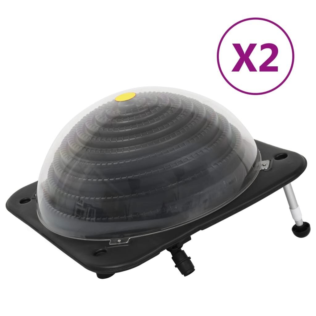 vidaXL Uima-altaan aurinkovoimalämmitin 2 kpl 75x75x36 cm HDPE alum. hinta ja tiedot | Uima-allastarvikkeet | hobbyhall.fi