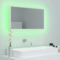 vidaXL LED-kylpyhuonepeili valkoinen 80x8,5x37 cm akryyli hinta ja tiedot | Kylpyhuonepeilit | hobbyhall.fi