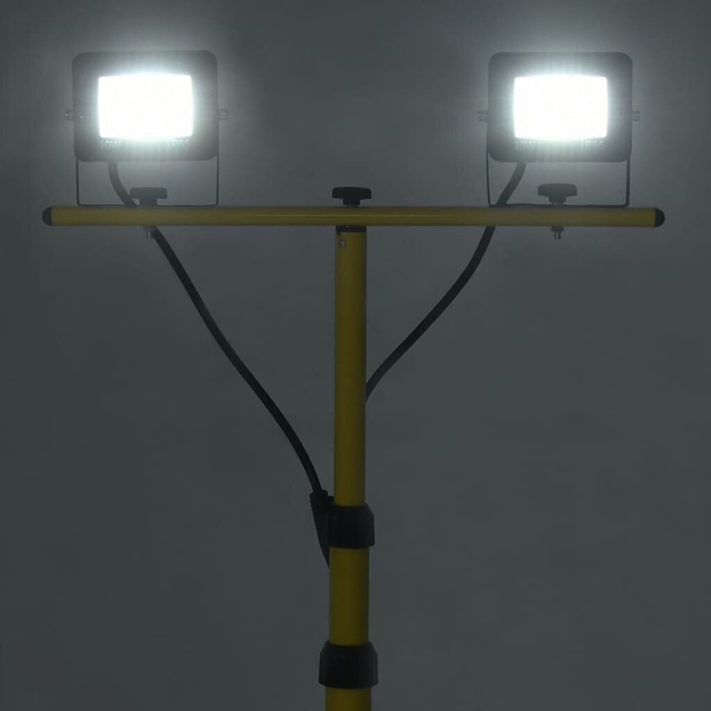 vidaXL LED-valonheitin kolmijalalla 2x10 W kylmä valkoinen hinta ja tiedot | Taskulamput ja valonheittimet | hobbyhall.fi