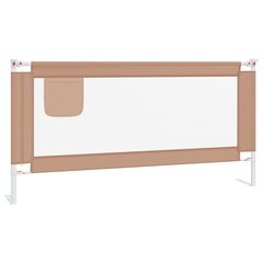 vidaXL Turvalaita sänkyyn harmaanruskea 180x25 cm kangas hinta ja tiedot | Lasten turvallisuus | hobbyhall.fi